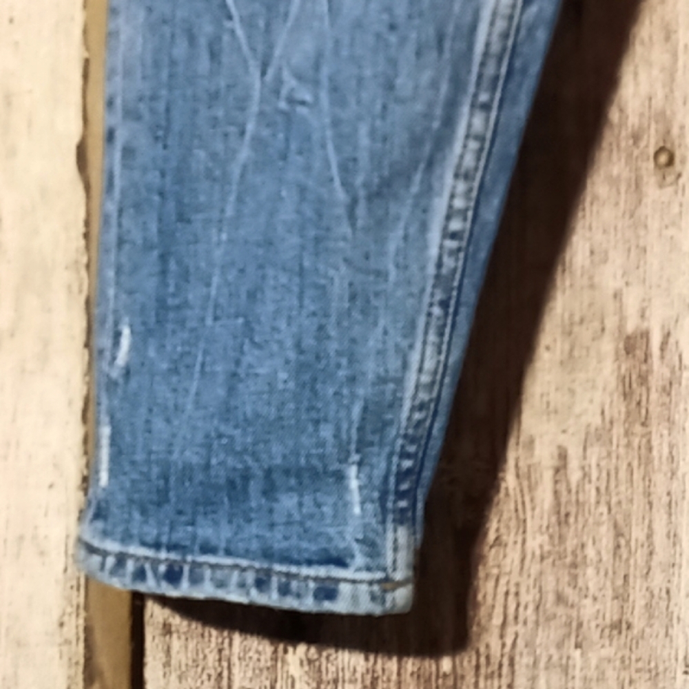 Zara Women's Distressed Valley Blue Slim Boyfriend Jeans Size 6 - Picture 5 of 13